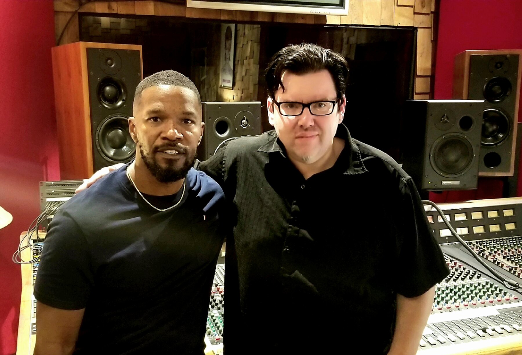 Jack Miele with a collaborator at the console