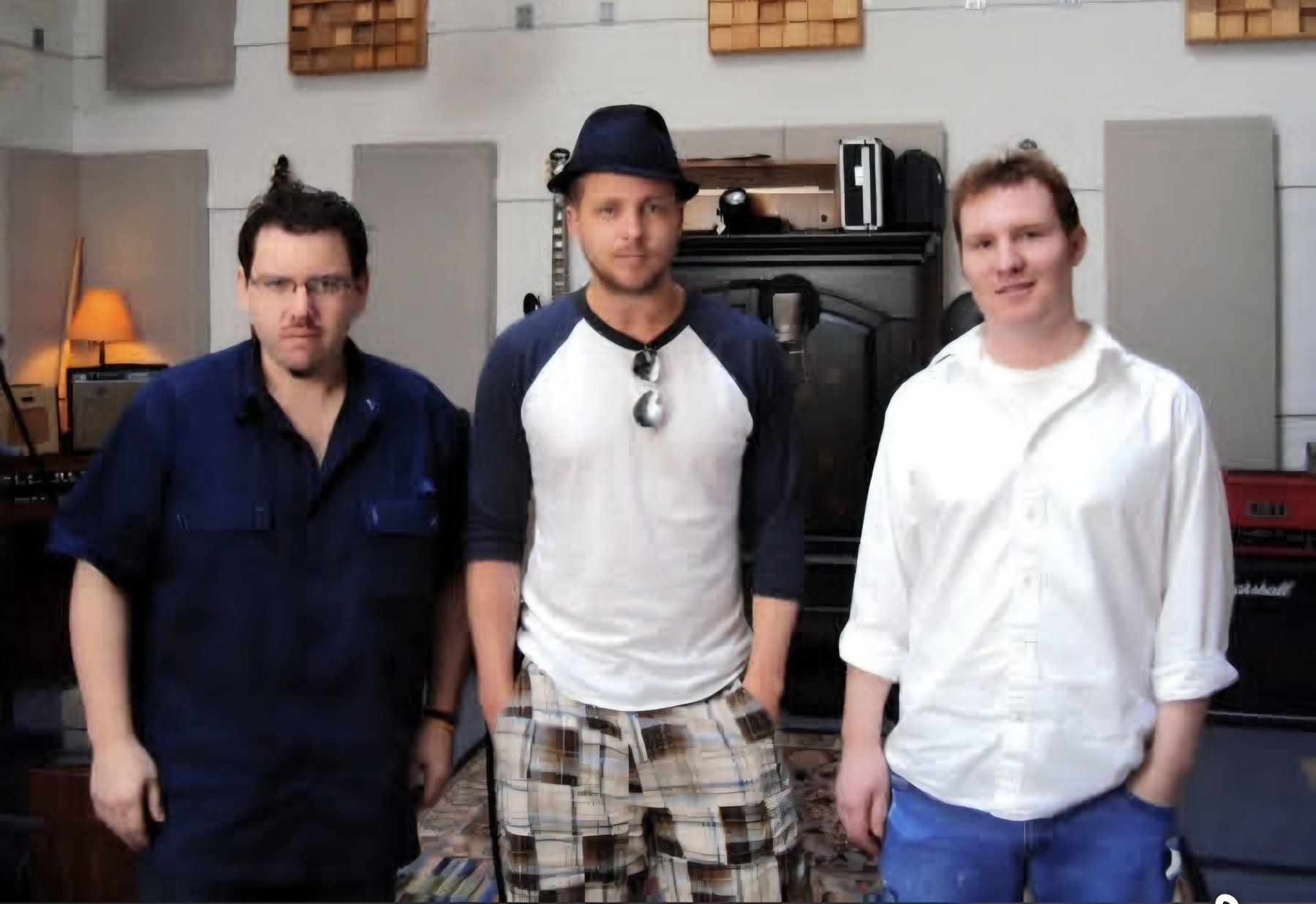 Jack Miele with Ryan Tedder and a collaborator in the studio